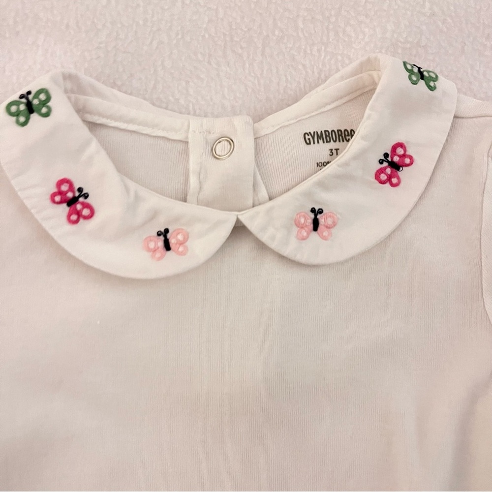 Gymboree Garden Friends Butterfly Collar Onesie - Picture 3 of 5